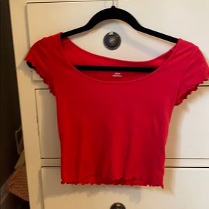 red crop top
